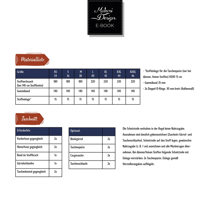 Freebook Malomi Paperbaghose Lia, german