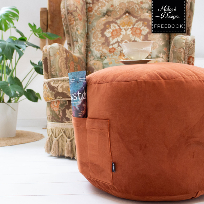Patron couture gratuit coussin pouf CHILLMA pdf Malomi, en français