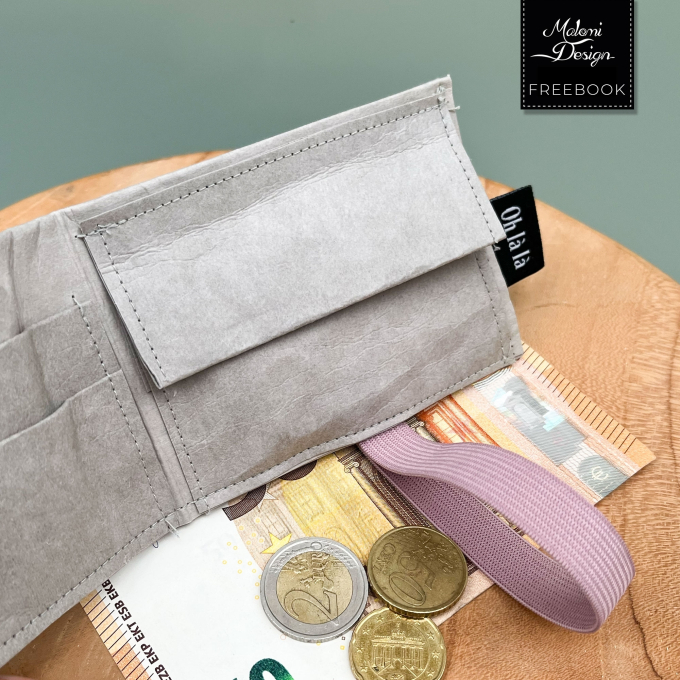 Patron couture gratuit porte-monnaie en Tyvek pdf Malomi, en français
