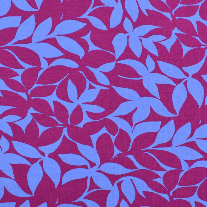 Tissu french terry gratté Feuilles Lovely Leaves, baie