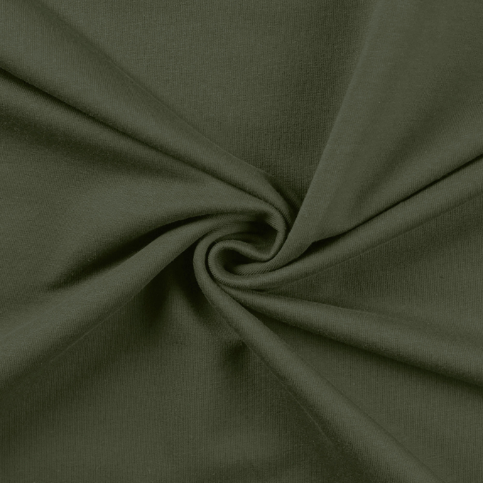 Tissu french terry, vert armée