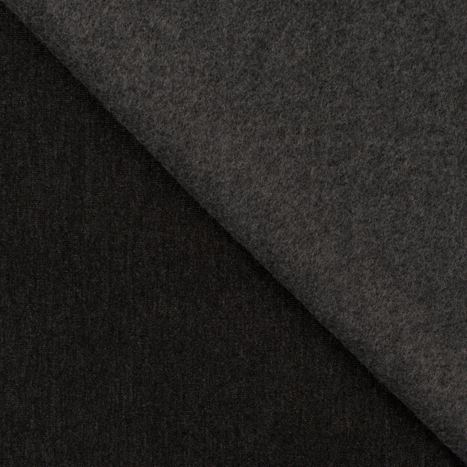 Tissu french terry gratté, anthracite chiné