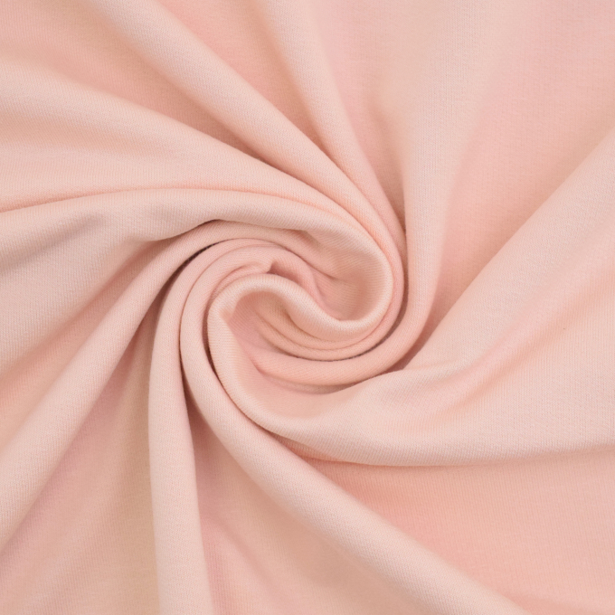 French terry roughened, pale old rosé