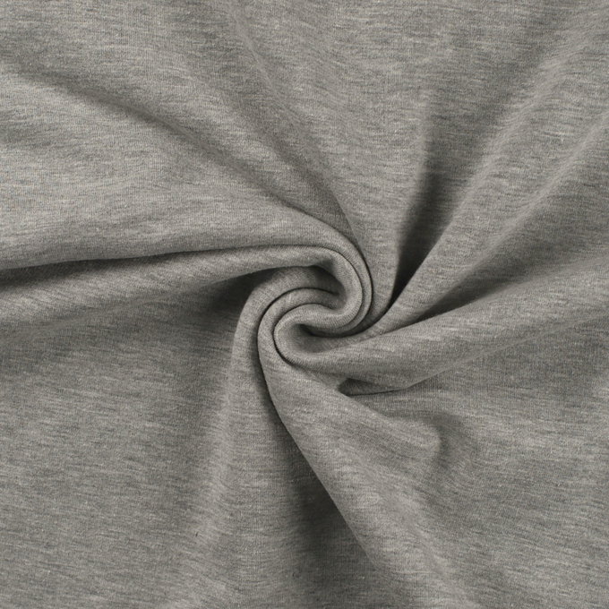 Tissu french terry gratté, gris clair chiné