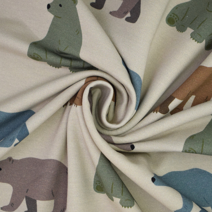 French Terry beren, beige