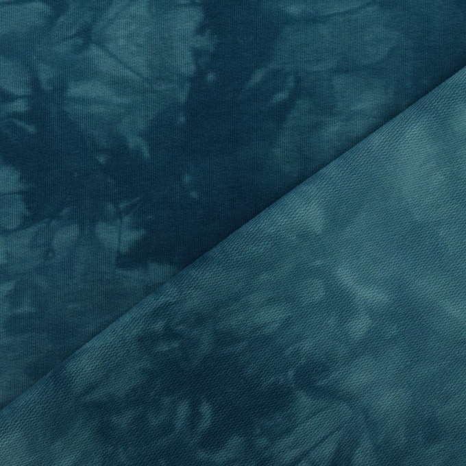 French Terry Batik, petrol