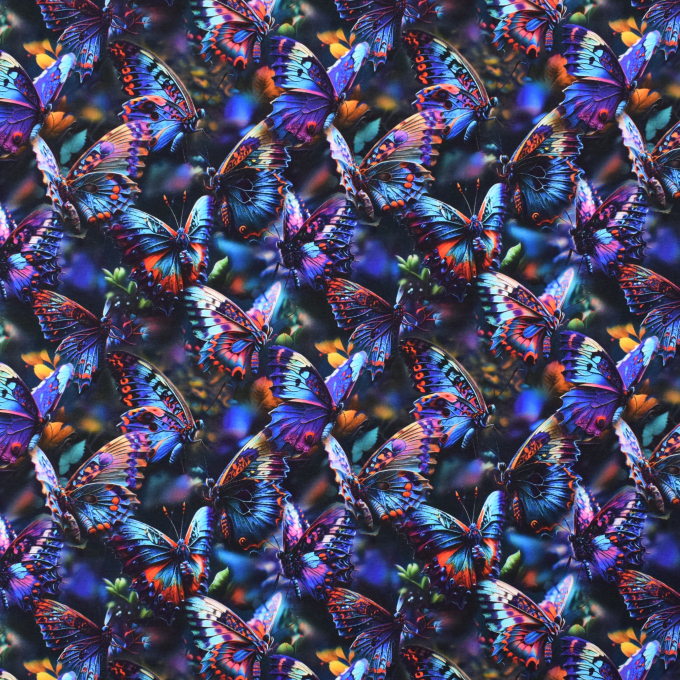 French Terry Butterfly, schwarz