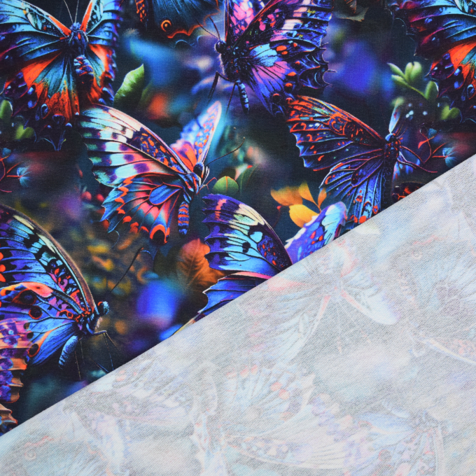 French Terry Butterfly, schwarz