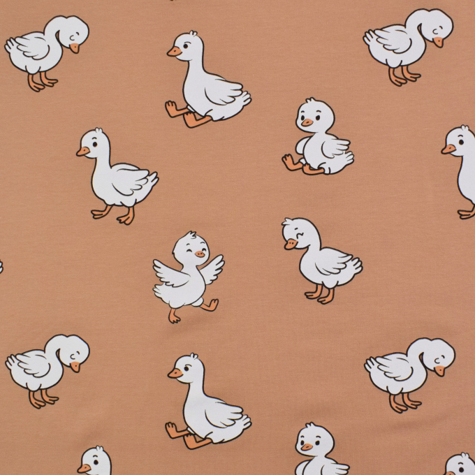 French Terry Cute Ducks, nude