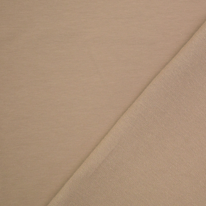 Tissu french terry Fibre Mood, marron clair