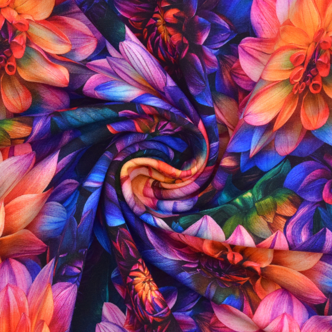 French Terry Floral Dream, multicolour