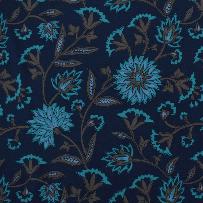 French Terry Flower Paradise, marine