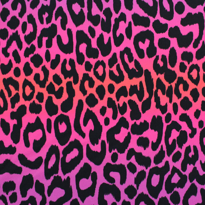 French Terry gradient leo, lichtfuchsia