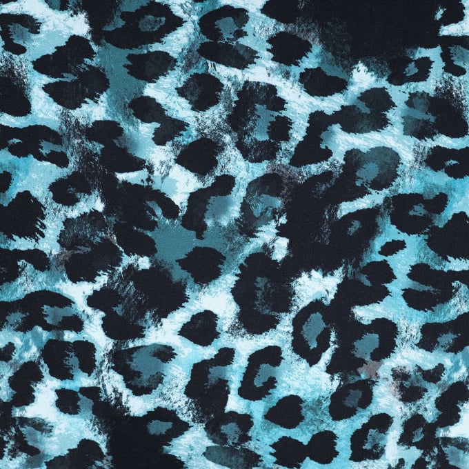 French Terry Leo, turquoise