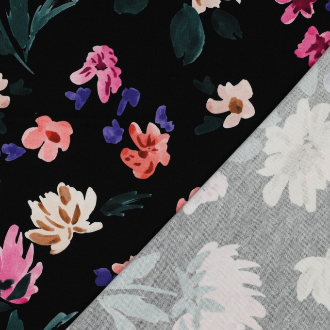 Tissu french terry Nerida Hansen Colette, noir