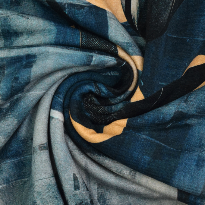 French Terry panel roughened Tulip Dream, 150 x 160 cm