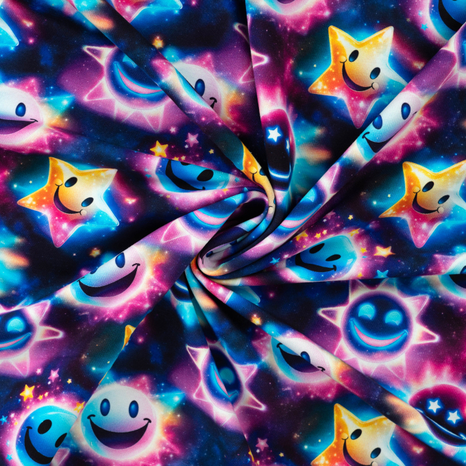 French Terry Smiling Sky, marine