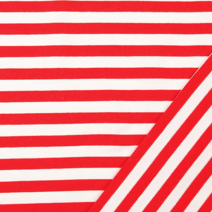 French terry stripes Leonie, red