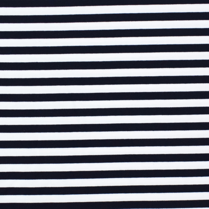 French Terry Stripes, marineblauw