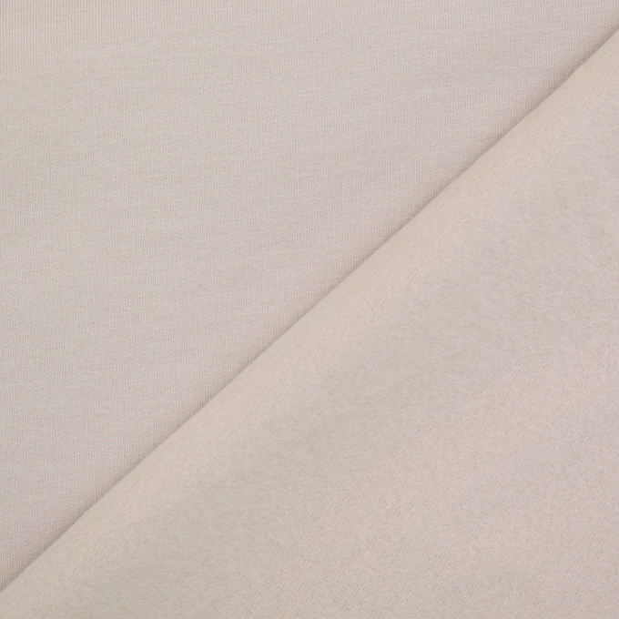 French Terry uni geruwd, beige