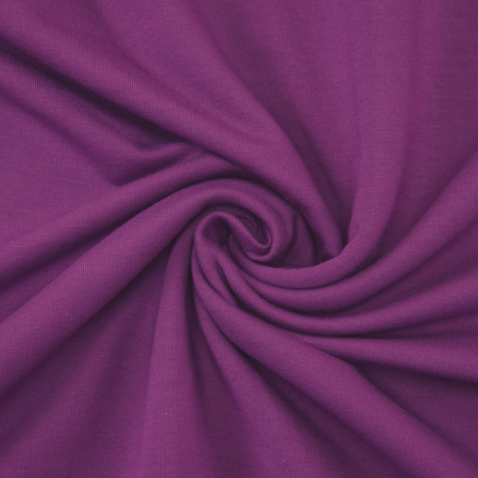 Tissu french terry uni gratté, mûre