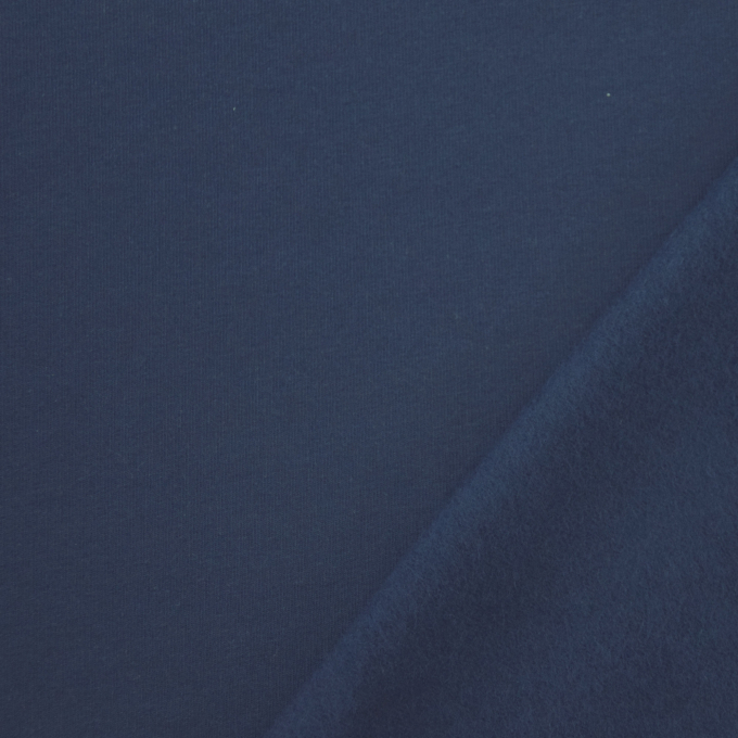 French Terry uni geruwd, donkerblauw