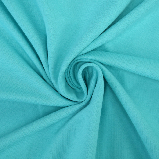 Tissu french terry uni, aqua