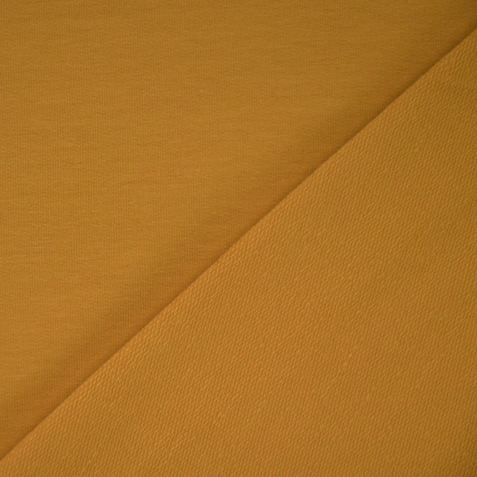 Tissu french terry uni, curry