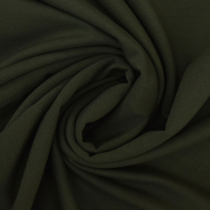 Tissu french terry uni, vert foncé