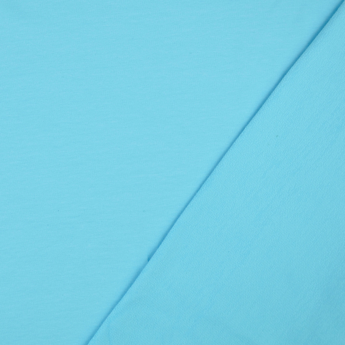 Tissu french terry uni, turquoise clair