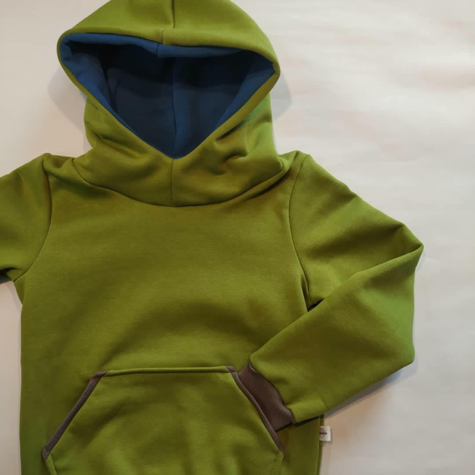 Tissu french terry uni, olive