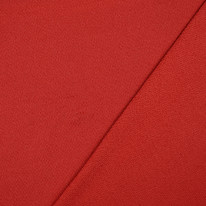 Tissu french terry uni, rouge