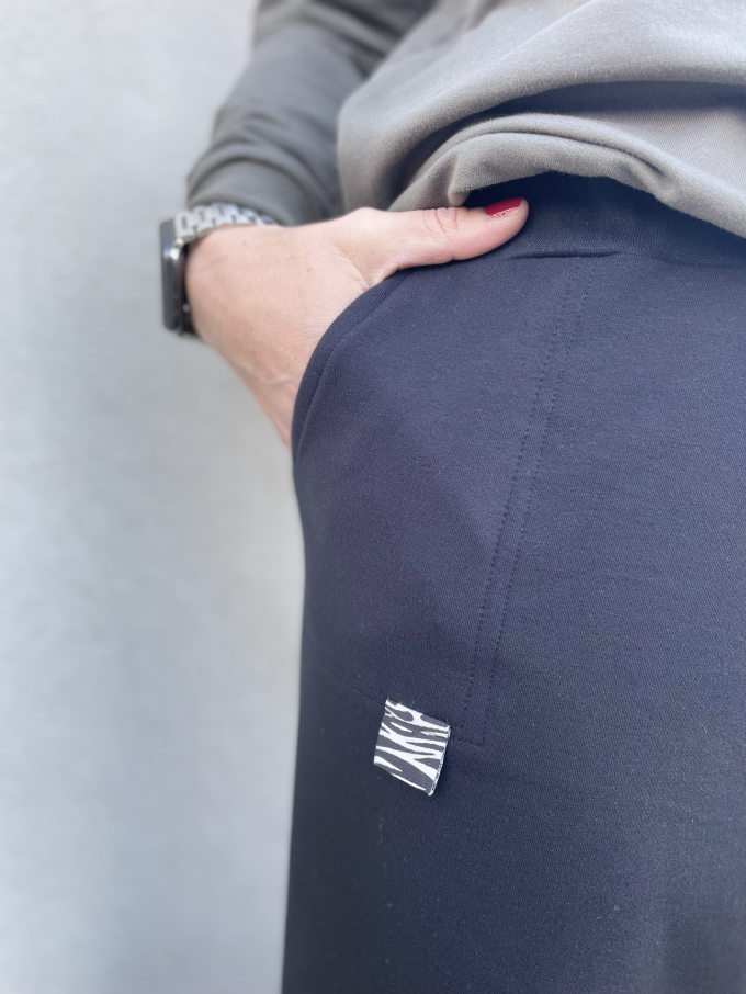 French Terry uni, schwarz