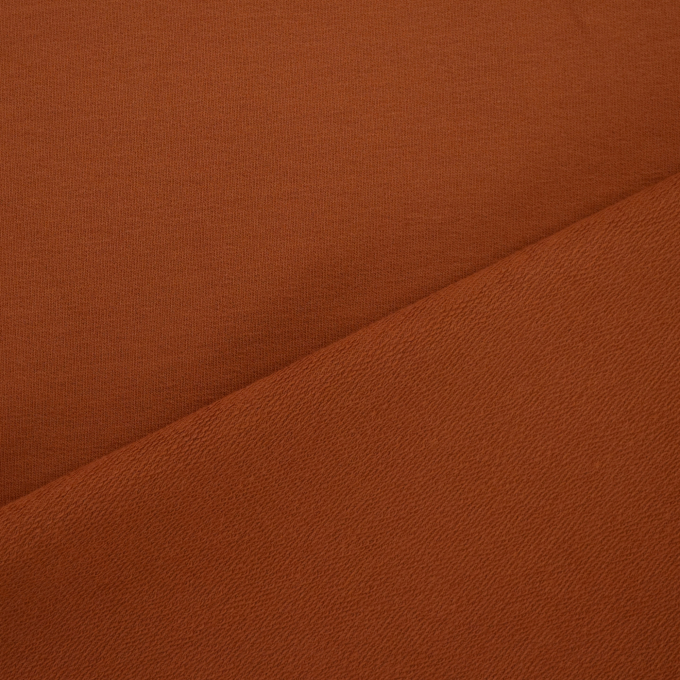 Tissu french terry uni, terracotta