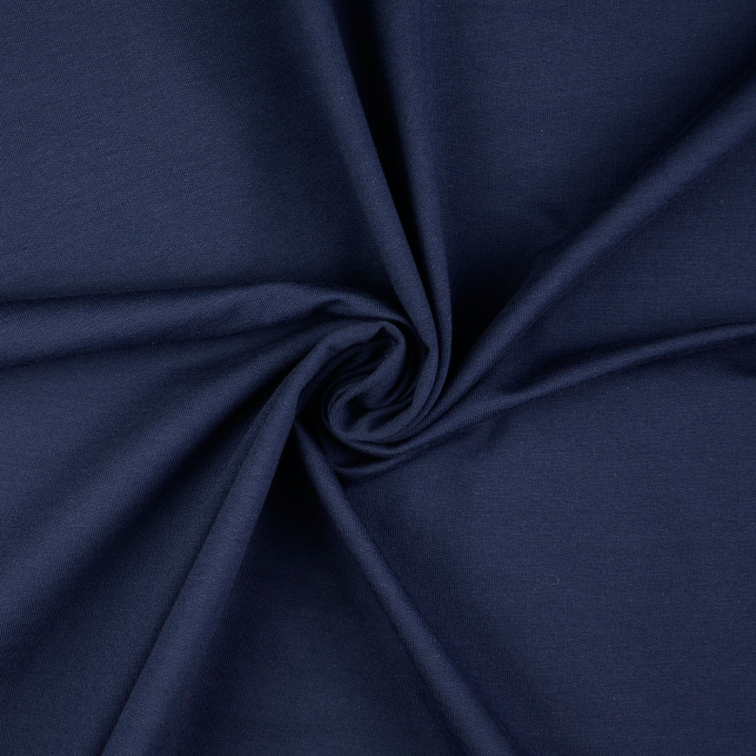 Tissu french terry uni, bleu profond
