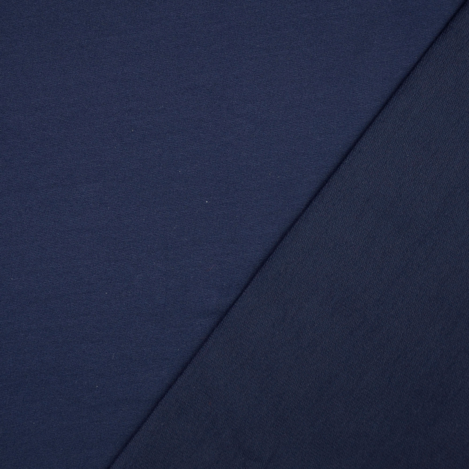 Tissu french terry uni, bleu profond