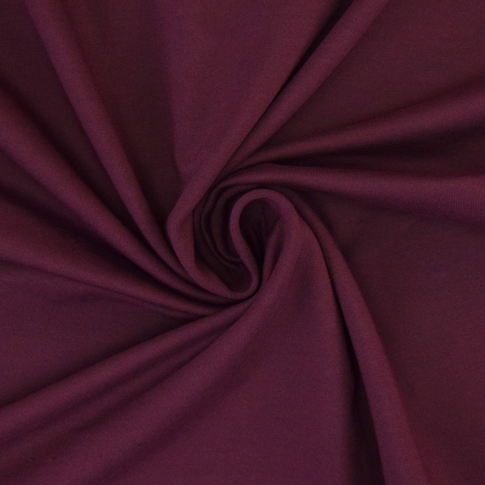Tissu french terry uni, rouge de vin
