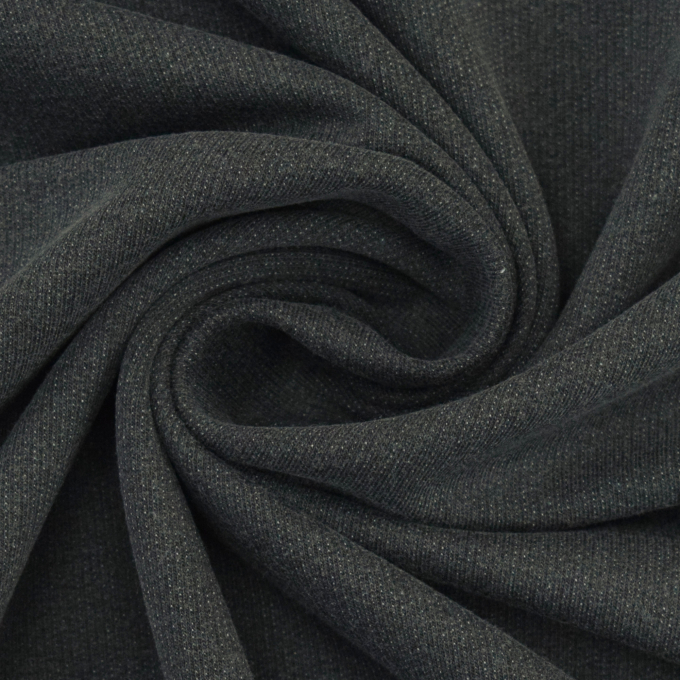 Tissu french terry Vintage uni, gris foncé