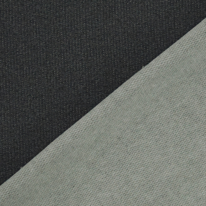 Tissu french terry Vintage uni, gris foncé