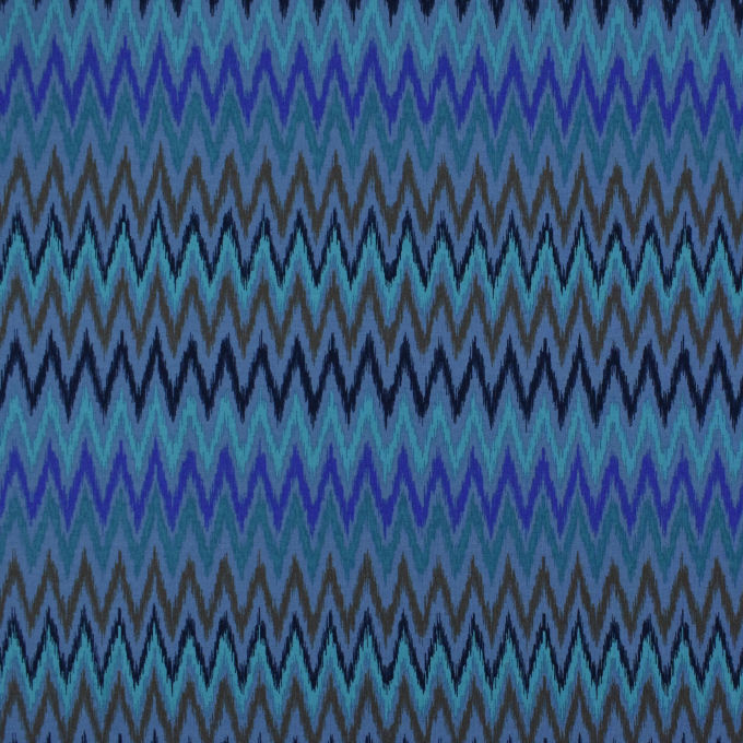 French Terry Zig Zag, blau
