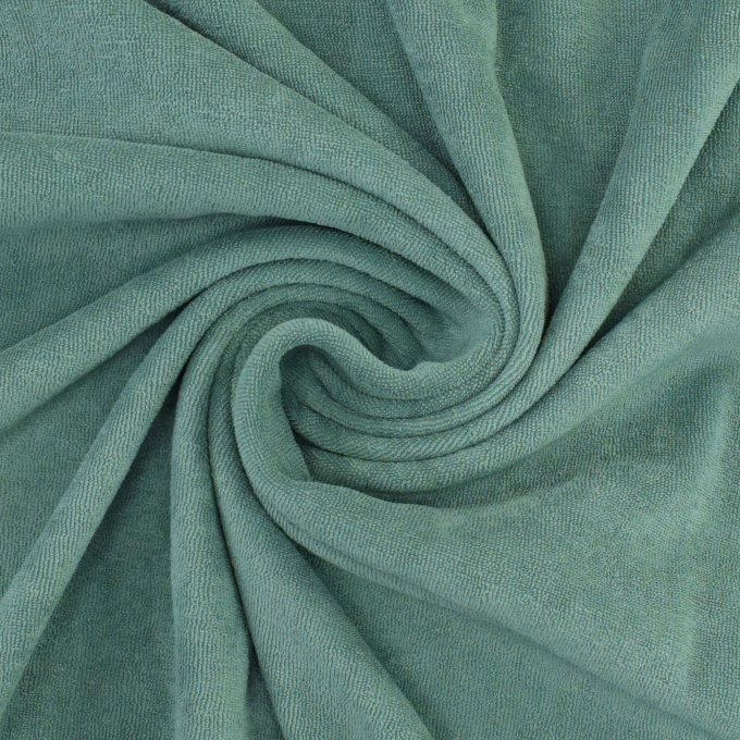 Tissu éponge jersey coton, vert pâle