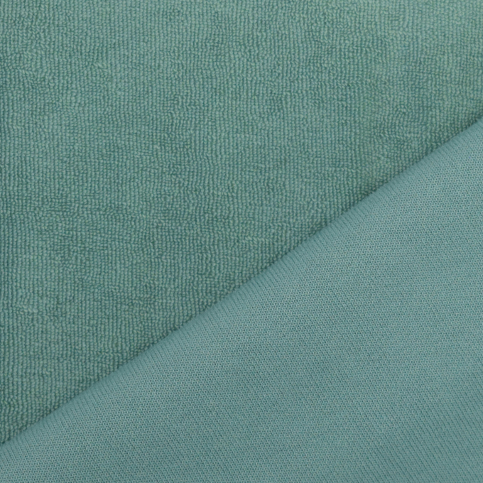 Tissu éponge jersey coton, vert pâle