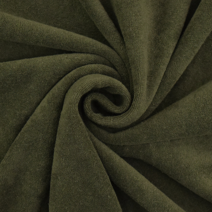 Terrycloth-Jersey, olive green
