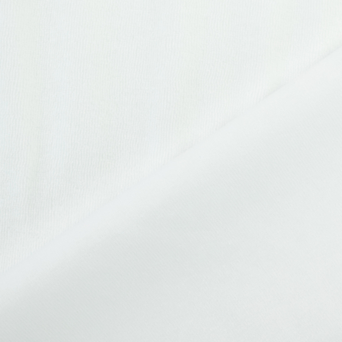 Tissu éponge jersey coton, blanc