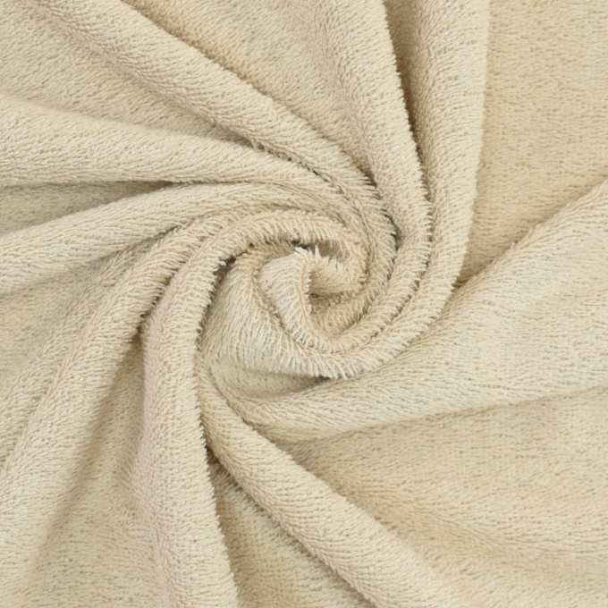 Tissu éponge coton, beige