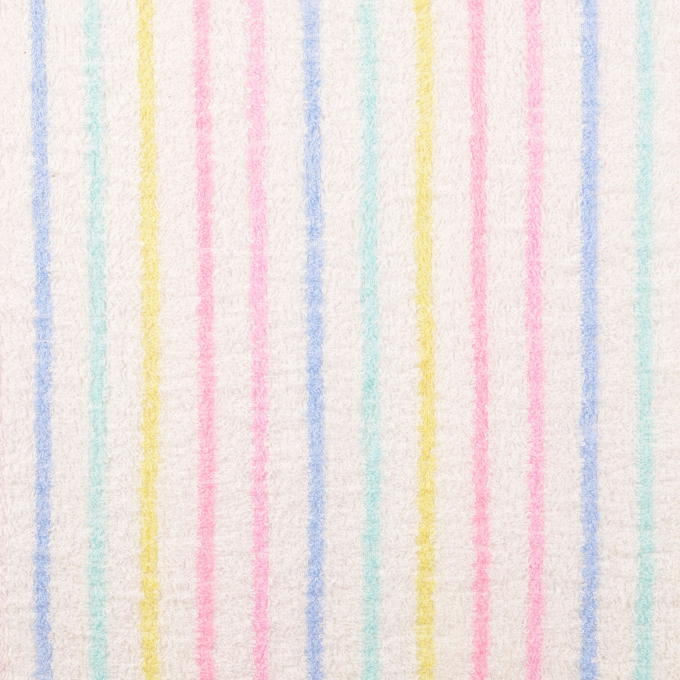 Badstof candy stripes, wit