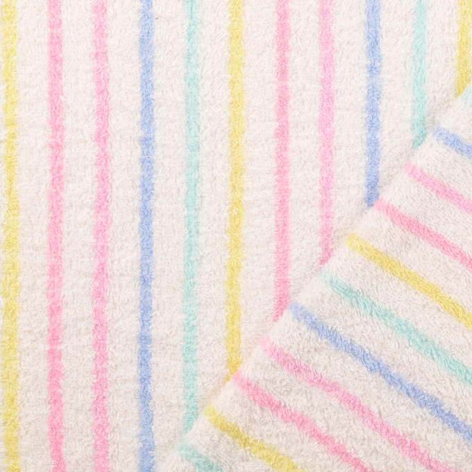 Badstof candy stripes, wit