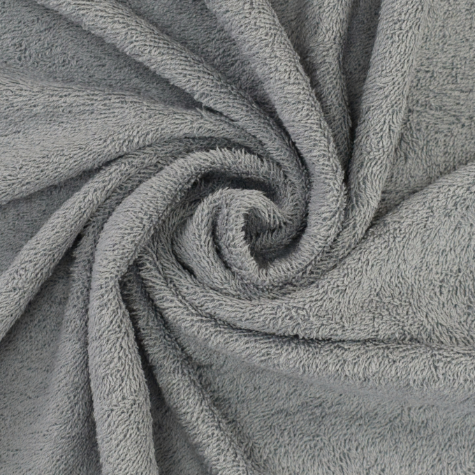 Tissu éponge coton, gris