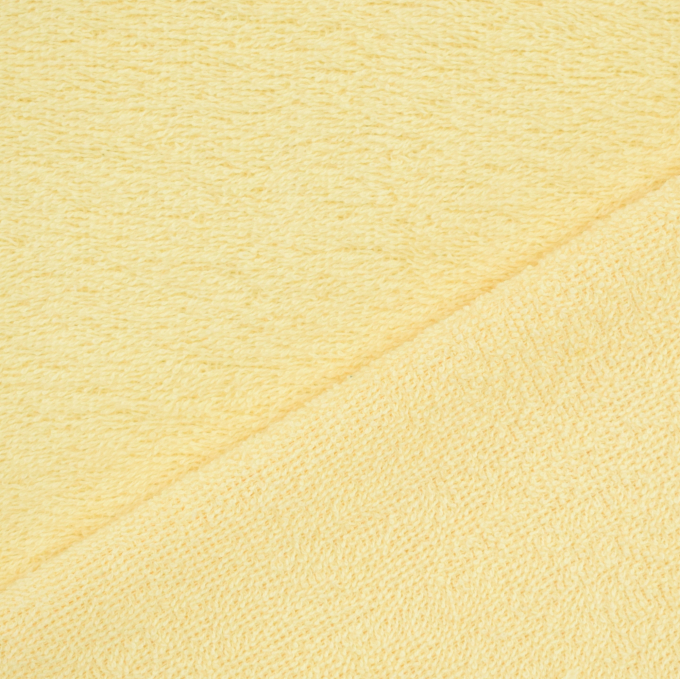 Tissu éponge coton, jaune clair