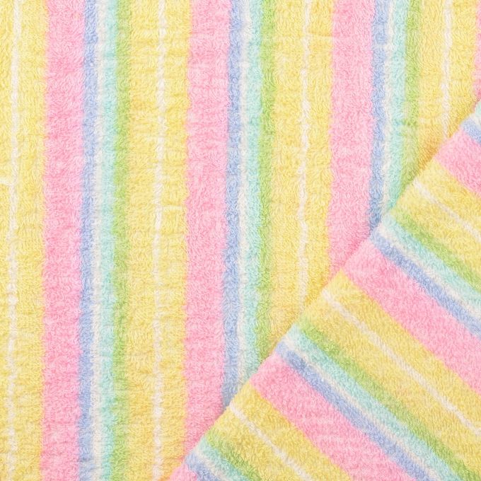 Badstof rainbow stripes, veelkleurig